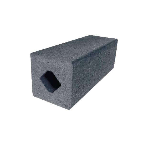 MoistureShield Vantage 4-1/4 in. x 4-1/4 in. x 51 in. Cape Cod Gray Solid Composite Square Post with Center Chase