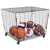 BirdRock Home 1-Tier Home Black Metal Sports Ball Basket Organizer Garage  Storage Shelving Unit with Heavy Duty Casters 11450 - The Home Depot