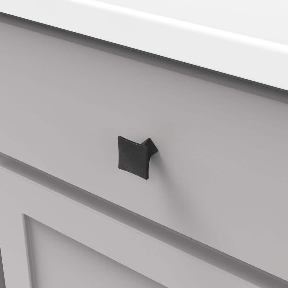 Modern Black Iron Square Cabinet Knob 10-Pack