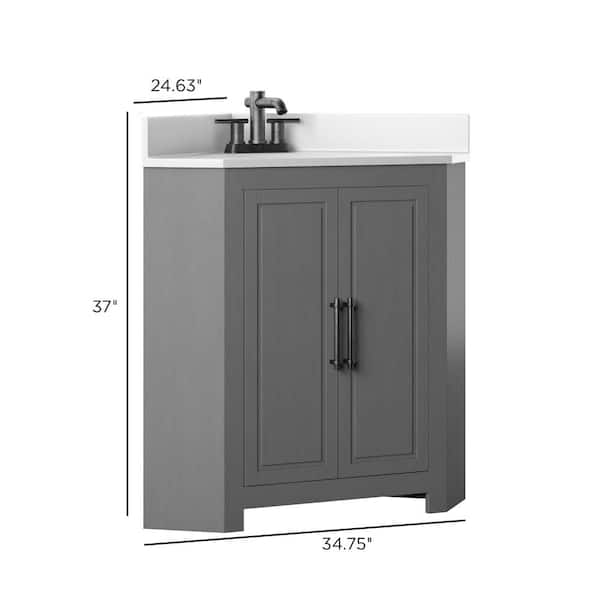 Twin Star Home 25 In W X D, Small Corner Bathroom Sink Home Depot