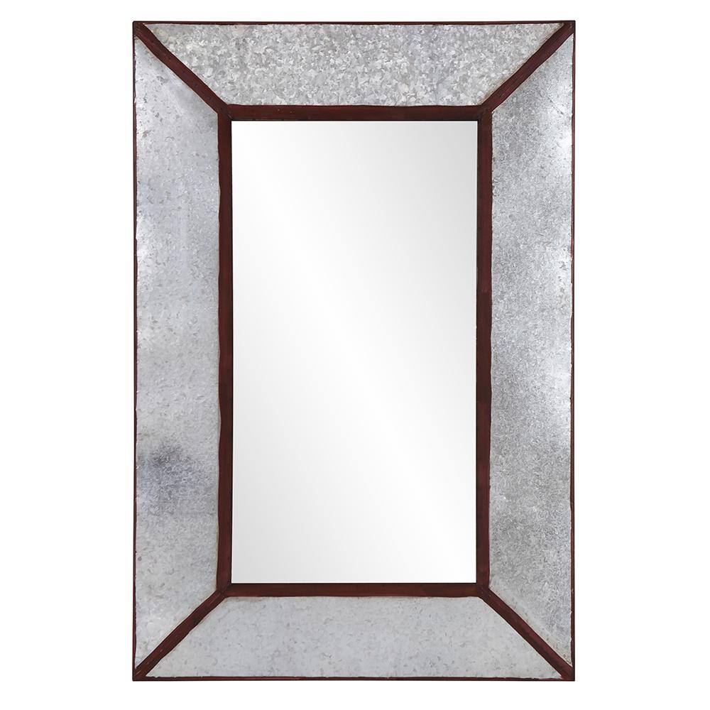 Rustic Galvanized Metal Mirror