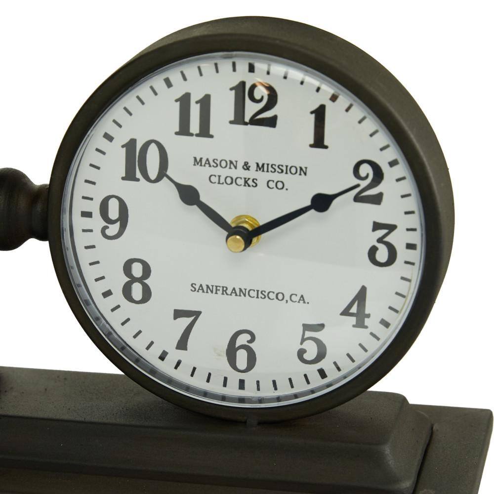 Vintage Black Metal Analog Tabletop Scale Clock