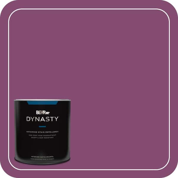 BEHR DYNASTY 1 qt. #680B-7 Sugar Plum Satin Enamel Interior Stain-Blocking Paint and Primer