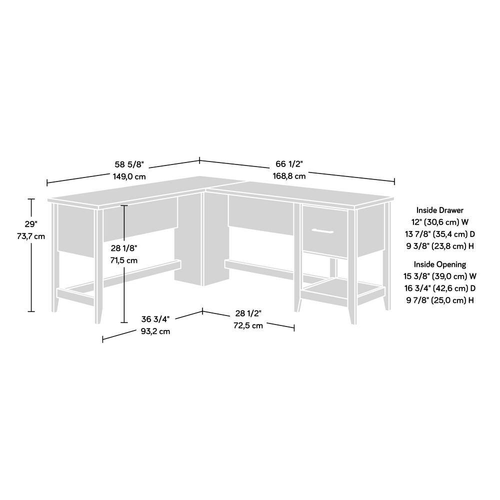 Laurel Oak Executive Corner Desk with Filing Drawer
