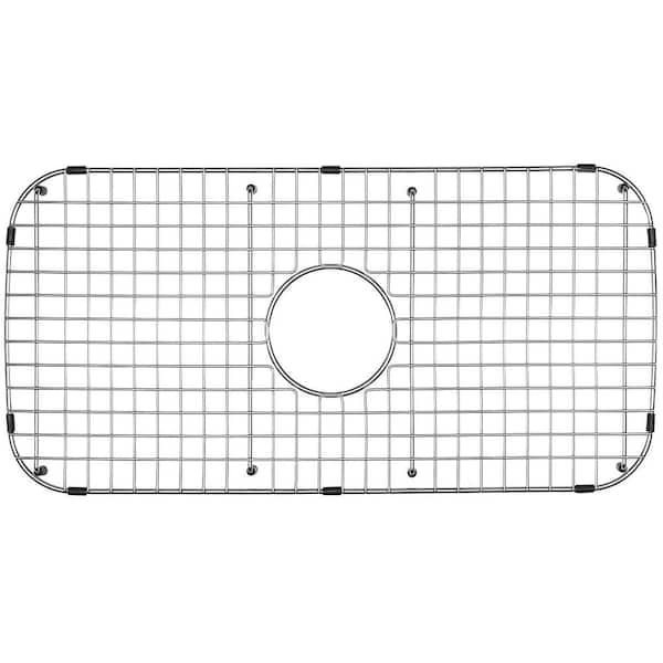 26.81 in. x 13.39 in. Center Drain Heavy-Duty Stainless Steel Sink Protector