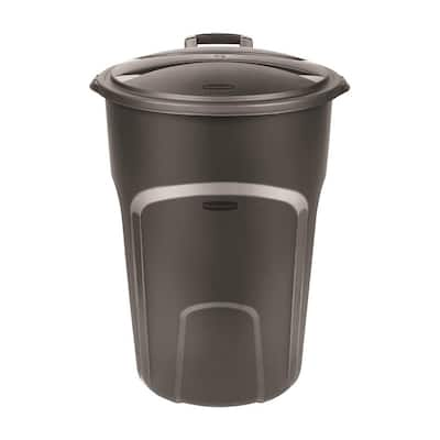 Yaomiao 2 Pack 50 Gallon Total Heavy Duty Wheeled Trash Can with Lid Garbage  Bins Outdoor