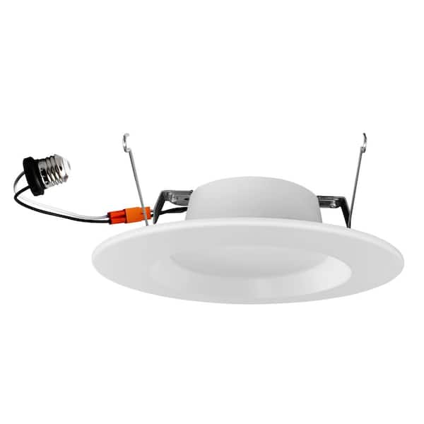 Sunlite 5/6 in. Adjustable White 75 Watt Equivalent Housing Required Round Recessed Downlight (1-Pack)