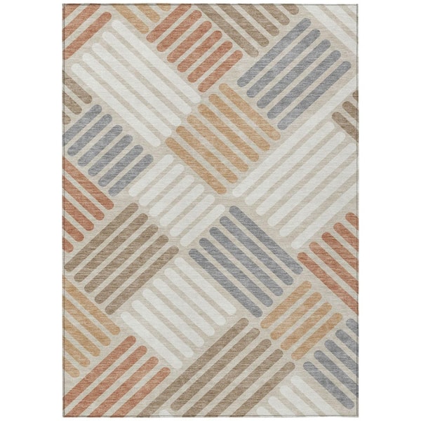 Chantille Machine Washable Indoor/Outdoor Abstract ACN2339 Copper 10 ft. x 14 ft. Area Rug