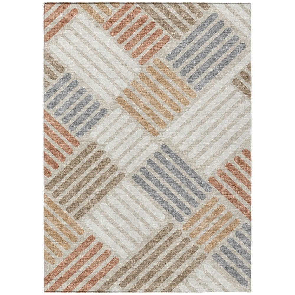 Chantille Machine Washable Indoor/Outdoor Abstract ACN2339 Copper 5 ft. x 7 ft. 6 in. Area Rug price history on PriceWatchPro