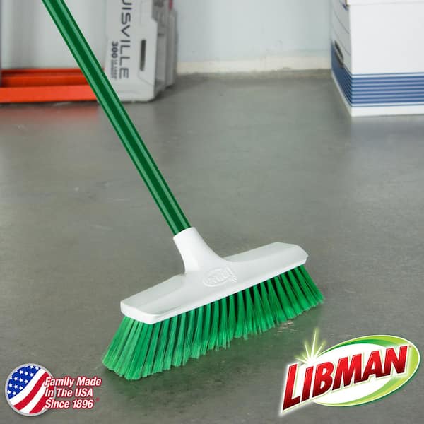 13 in. Smooth Surface Push Broom with Steel Handle (6-Pack)