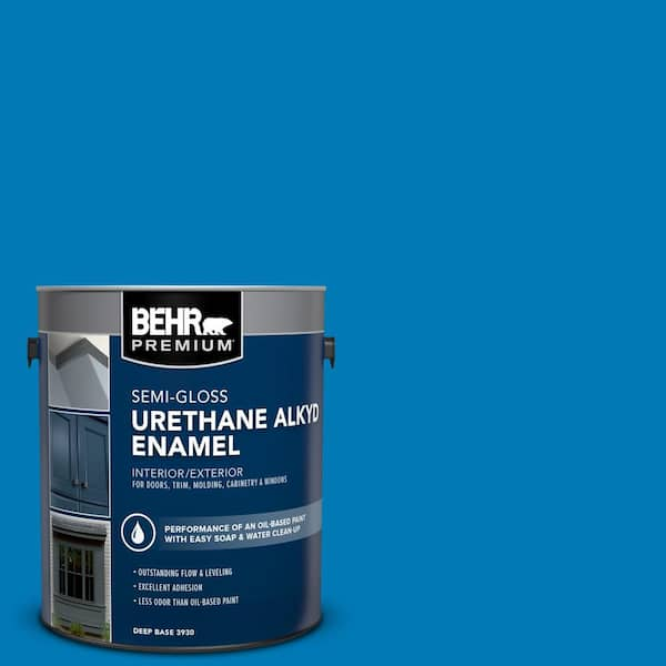 BEHR PREMIUM 1 gal. #P500-6 Deep River Urethane Alkyd Semi-Gloss Enamel Interior/Exterior Paint