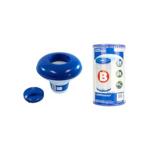 Floating Chlorine Dispenser & Type B Replacement Filter Pump (3 Pack)