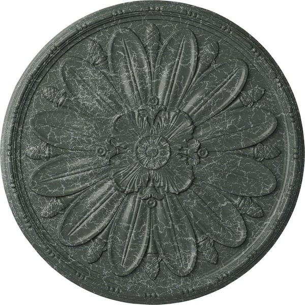 Ekena Millwork 1-7/8" x 40" x 40" Polyurethane Delfina Ceiling Medallion, Athenian Green Crackle