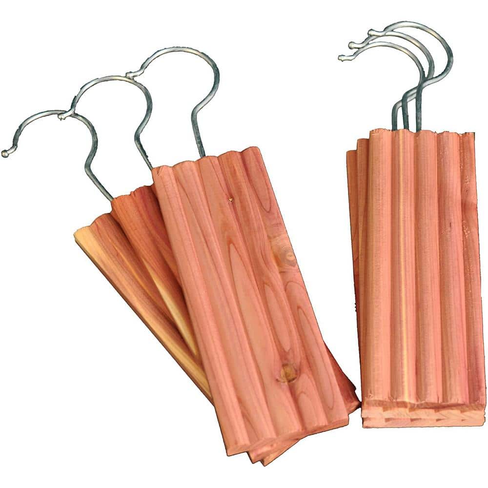 12 Pcs Cedar Blocks with 12 Hook Hanger Red Cedar Hang Ups for