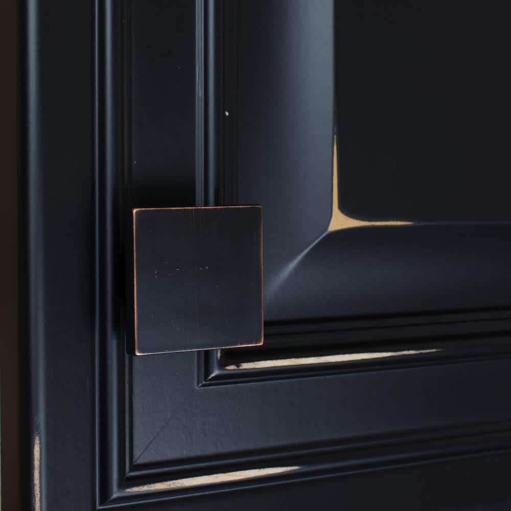Oil Rubbed Bronze Modern Square Cabinet Knobs, 1.5-inch, Pack of 10