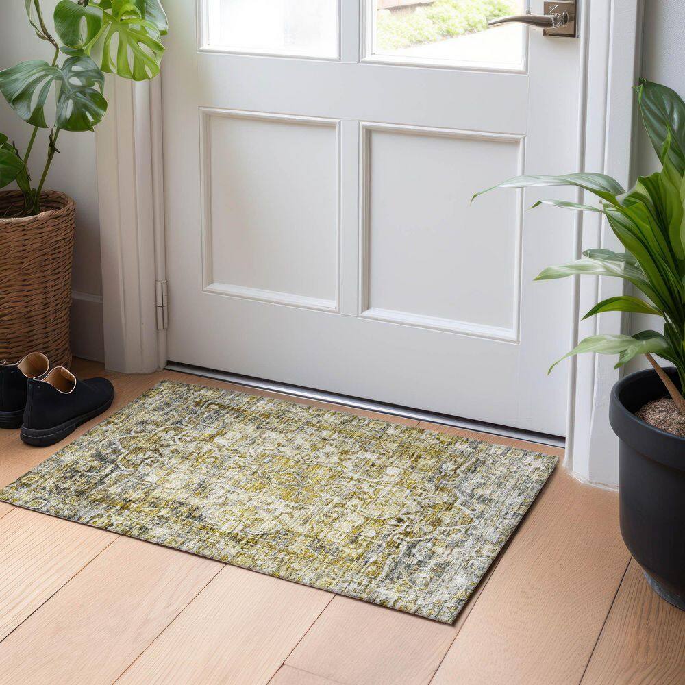 Chantille Machine Washable Indoor/Outdoor Abstract ACN1728 Pewter 2 ft. x 3 ft. Accent Rug price history on PriceWatchPro