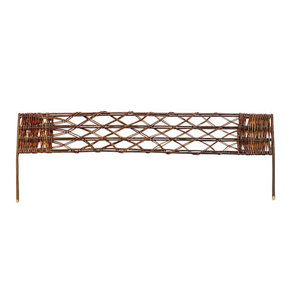 Master Garden Products 48 in. L x 2 in. W Vertical Woven Willow Edging with Cross Sections Pattern (2-Pack)