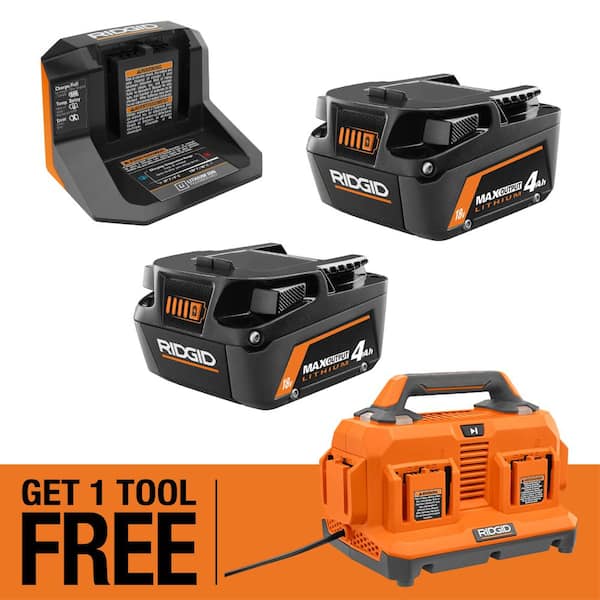 Ridgid 18v battery charger home depot sale