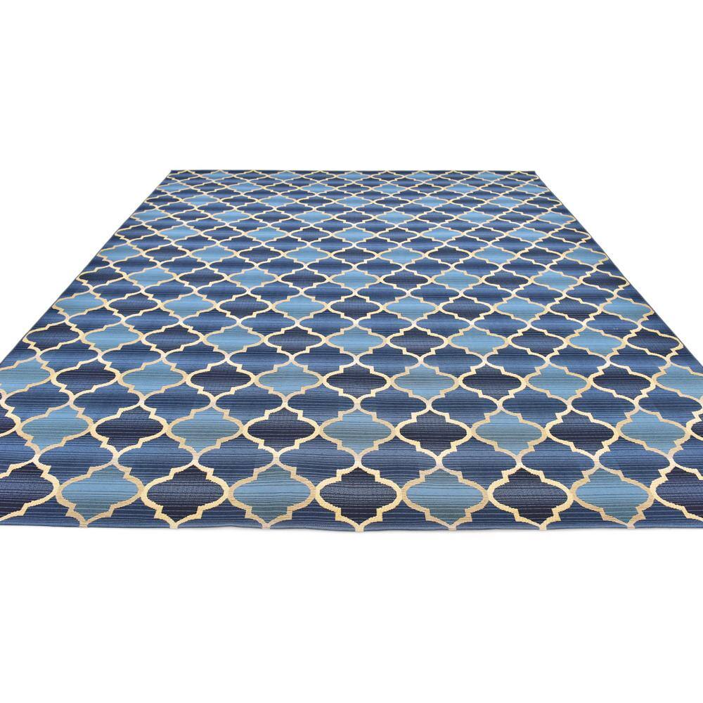 Unique Loom Outdoor Eden Trellis Blue 10' 0 x 12' 0 Area Rug Unique Loom Outdoor Eden Trellis Blue 10' 0 x 12' 0 Area Rug - 3