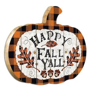 Charlie Happy Fall YAll Unframed Graphic Print Typography Art Print 15 in. x 17.25 in. .