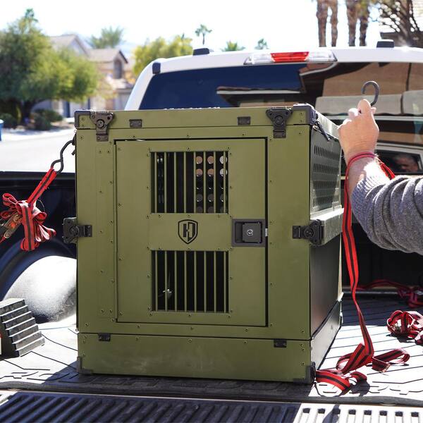Hercules Safe Vehicle Transport Dog Crate with Heavy Duty Aluminum