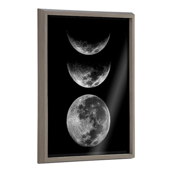 Blake Mod Moon it's Just a Phase by the Creative Bunch Studio Framed Glass Art Print 18 in. x 24 in.