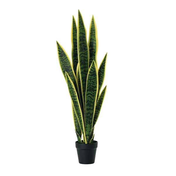 SULLIVANS 3 ft. Artificial 3 ft. Sansevieria Tree Plant in Pot