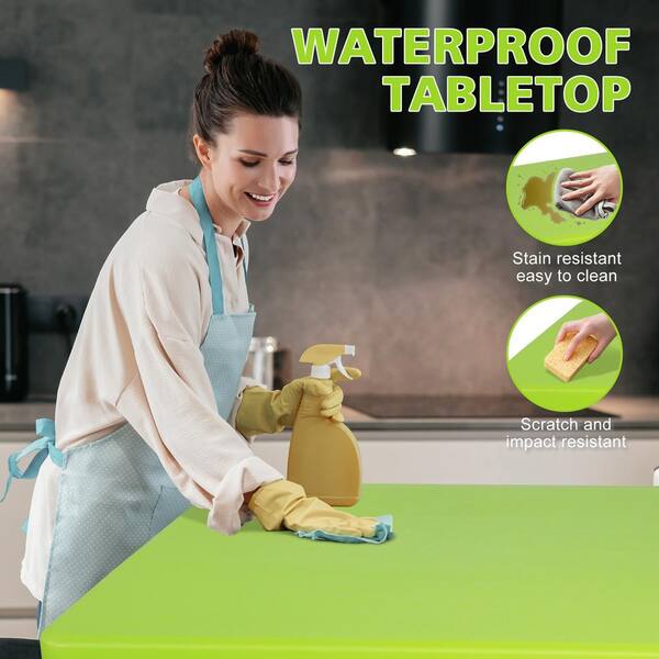 Green Outdoor Portable Folding Foldable Table ZN-2164 - The Home Depot
