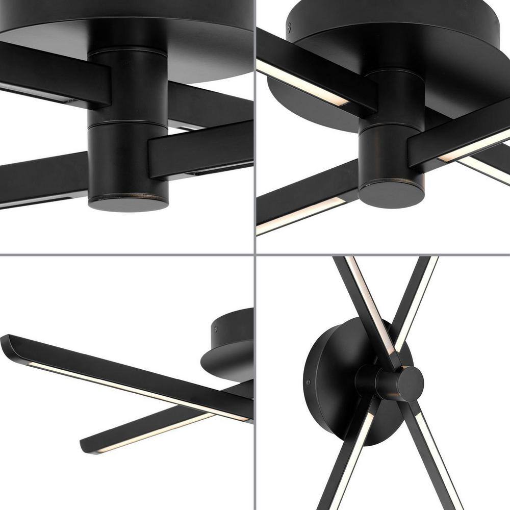 Pivot Matte Black 25" LED Flush Mount Ceiling Light