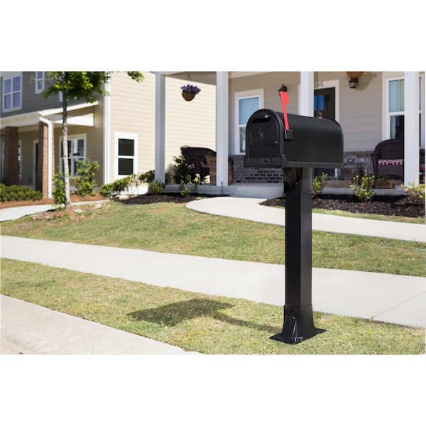Callaway Adjustable, Aluminum, Top Mount, Mailbox Post, Black