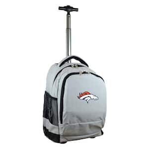 NFL Denver Broncos 19 in. Gray Wheeled Premium Backpack