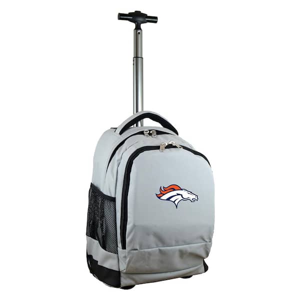 Denco NFL Denver Broncos 19 in. Gray Wheeled Premium Backpack