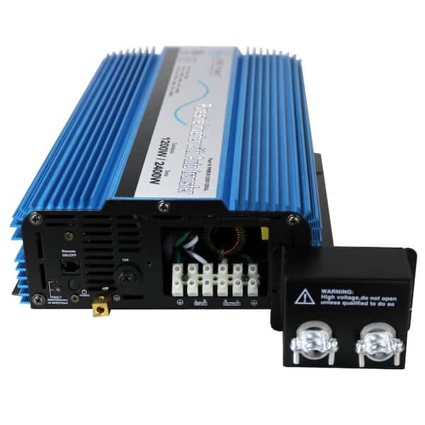 AIMS POWER PWRIX2000SUL 2,000-Watt Pure Sine Inverter with Automatic Transfer Switch 12-Volt DC to 120-Volt AC ETL Listed to UL 458 - 2