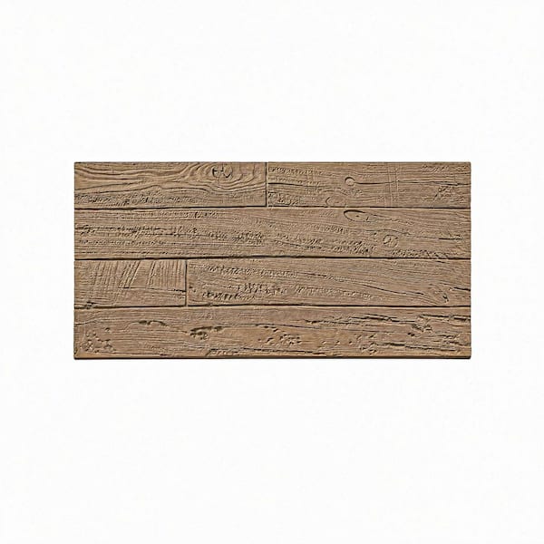 FUFU&GAGA 47 in. W x 24 in. L Rammed Earth Red B2 Fire Rated Faux