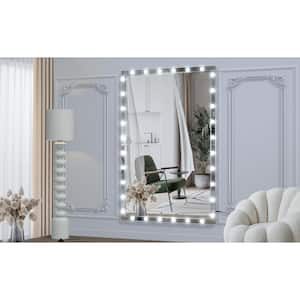 72 in. W x 48 in. H Extra Large Rectangular Framed Wall Bathroom Vanity Mirror with 3 Color Mode Lights