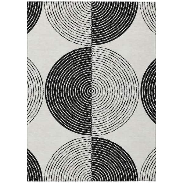 Chantille Machine Washable Indoor/Outdoor Abstract ACN2275 Ivory 9 ft. x 12 ft. Area Rug
