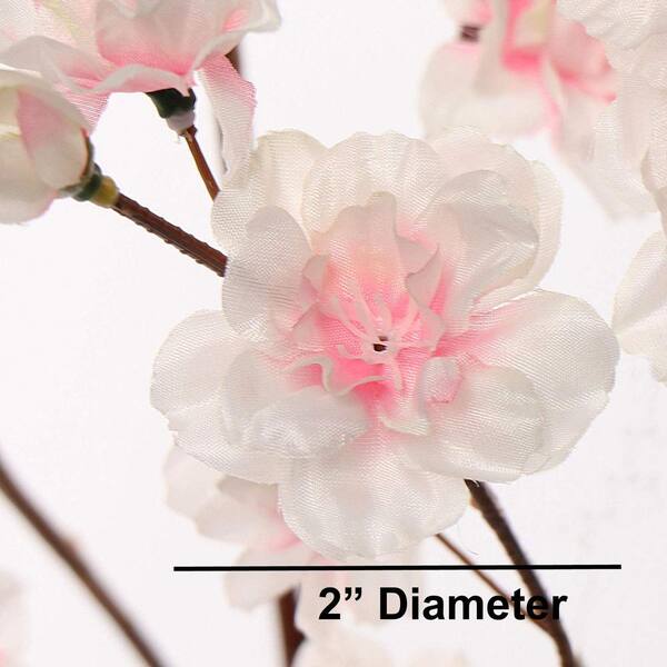 DiyMyFlower Artificial Pink Cherry Blossom Branch - 18