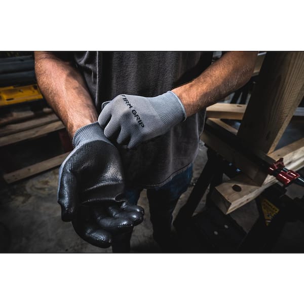 FIRM GRIP Large Polyurethane Grip Work Gloves (4-Pack) 65212-042 - The Home  Depot