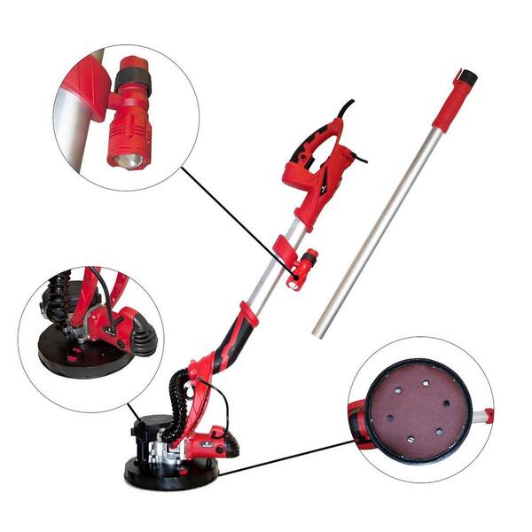 ALEKO Electric 800W Variable Speed Drywall Sander with Vacuum and LED Light 