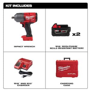 M18 FUEL 18V Lithium-Ion Brushless Cordless 1/2 in. High-Torque Impact Wrench PD Kit w/PO SAE Metric Socket Set 31-Piece