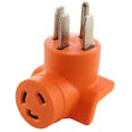 Locking Adapter Generator/ RV/ Range 14-50P Plug to L6-30R 3-Prong 30 Amp 250-Volt Locking Female Adapter