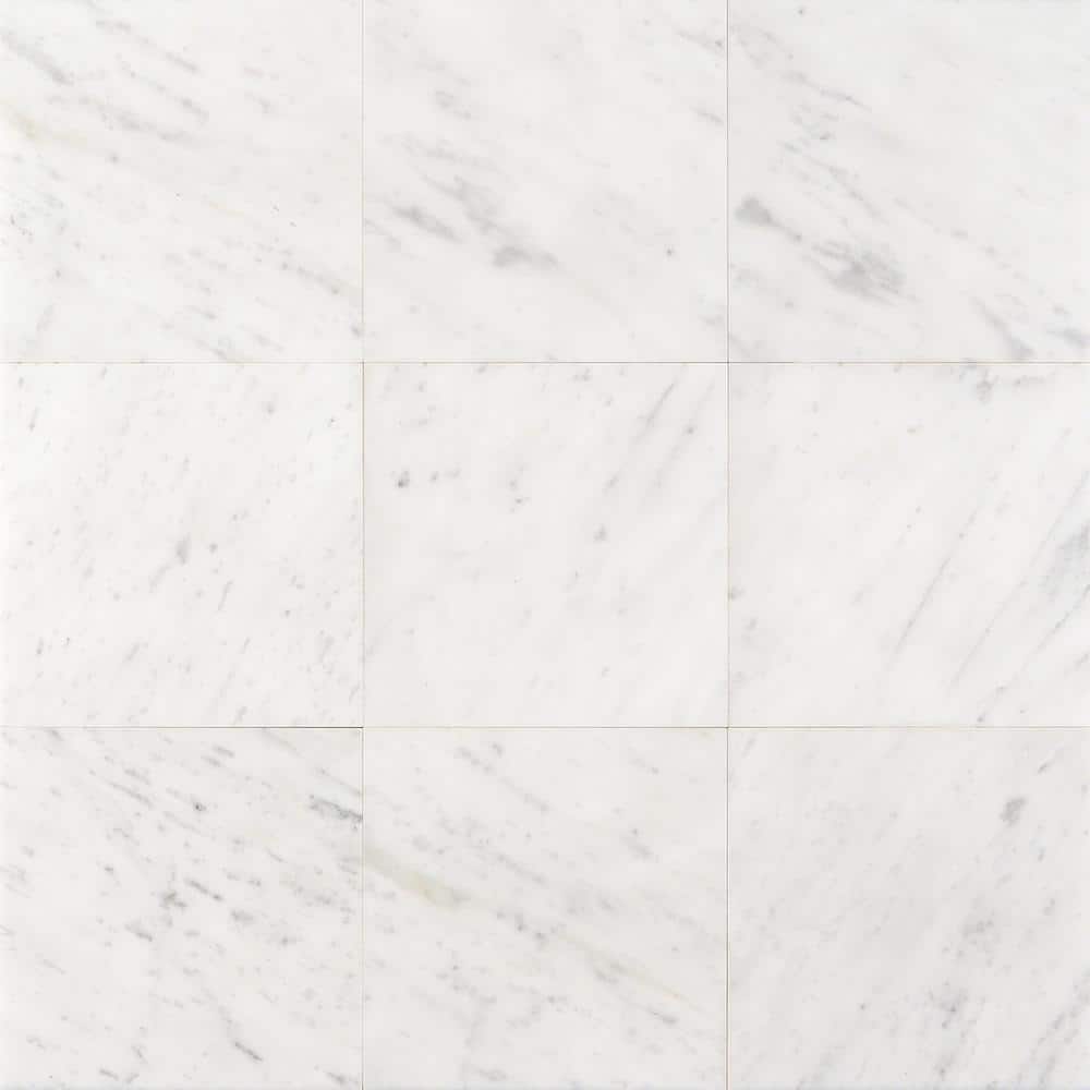 Ivy Hill Tile Michael Habachy Smooth Carrara 8 in. x 8 in. Limestone Floor and Wall Tile (2.15