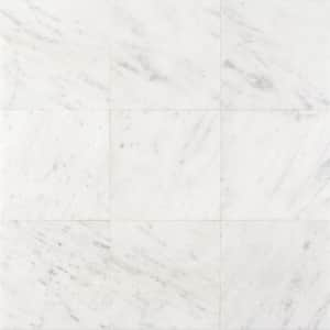 Michael Habachy Smooth Carrara 8 in. x 8 in. Limestone Floor and Wall Tile (2.15 sq. ft./Case)