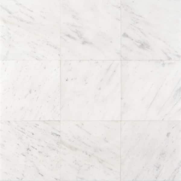 Ivy Hill Tile Michael Habachy Smooth Carrara 8 in. x 8 in. Limestone Floor and Wall Tile (2.15 sq. ft./Case)