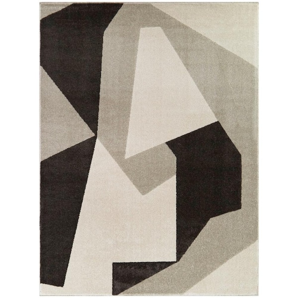 Wingate Cream 8 ft. x 10 ft. Abstract Area Rug