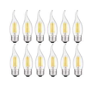 40-Watt Equivalent CA11 Dimmable ENERGY STAR Clear Chandelier LED Light Bulb in Warm White 2700K (12-Pack)