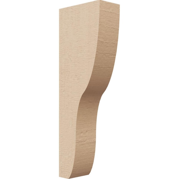 Ekena Millwork 3 in. x 12 in. x 12 in.Thin Legacy Rough Cedar Woodgrain TimberThane Corbel, Primed Tan