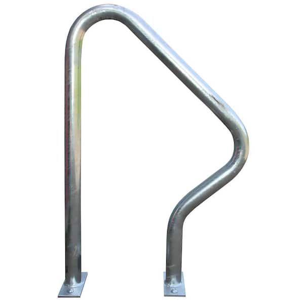 Dero Swerve Galvanized 2-Bike Surface Mount 22 in. Bike Rack