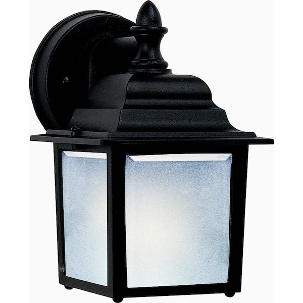 Maxim Lighting Side Door 5.5 in. W 1-Light Black Outdoor Wall Lantern Sconce