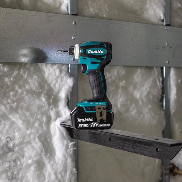 Makita 18V LXT Lithium-Ion Brushless Cordless Quick-Shift 4-Speed Impact Driver Kit, 5.0Ah XDT19T - The Home Depot